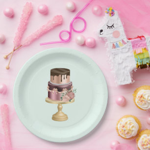 Prato De Papel Bolo de festas brilhante