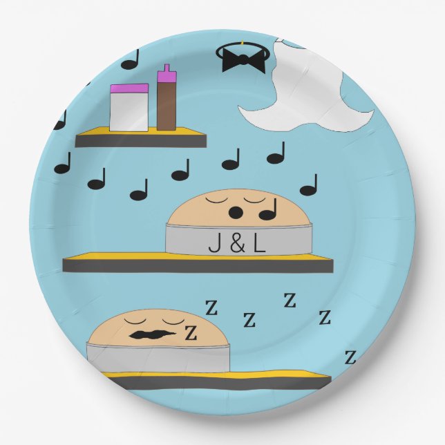 Prato De Papel Bolos De Casamento Antes Do Glacé (Frente)