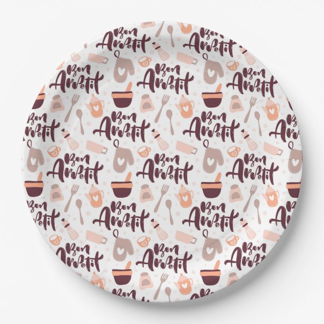 Prato De Papel Bon Appetit Paper Plate (Frente)