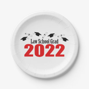 Prato De Papel Bonés e Diplomas da Faculdade de Direito 2022 (Ver
