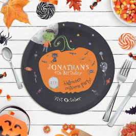 Prato De Papel Bonita Festa de Costume das Crianças do Halloween 