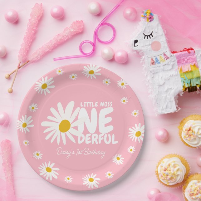 Prato De Papel Bonita Rosa Menininha Menininha Uma Maravilhosa pr (Festa)