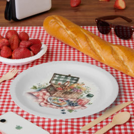 Prato De Papel Bonitinhos amantes de festas de piquenique