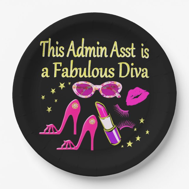 PRATO DE PAPEL BONITO ADMIN PINK ASST DIVA DESIGN (Frente)