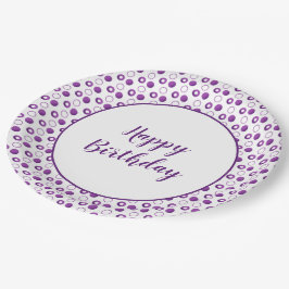 Prato De Papel Bonito Aniversário Polka-Dot
