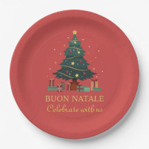 Bonito Buon Natale Italiano Árvore Personalizada