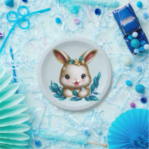 Prato De Papel Bonito e Adorável Bunny Bebê Kawaii