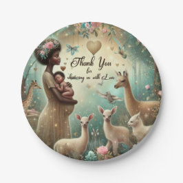 Prato De Papel Bonito Obrigado, chá de fraldas de papel.