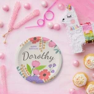 Prato De Papel Bonito placas de papel de nome personalizado desca