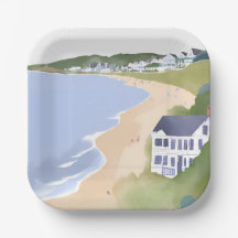Bonnet Shores | Aquarela da Praia de Rhode Island