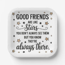 Bons Amigos São Como Estrelas Citação Inspiradora