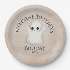 Prato De Papel Boo Day Kawaii Ghost Halloween Aniversário