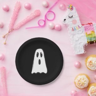 Prato De Papel BOO! Fantasma Bonito Assustador Festa de Fantasia