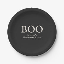 Boo Festa de Halloween Vintage Preto