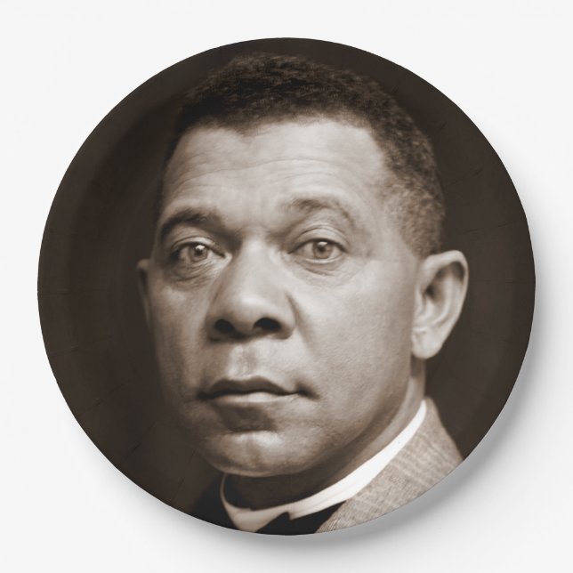 Prato De Papel Booker Washington: Educador Afro-Americano (Frente)