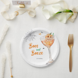 Prato De Papel Boos e Booze Cocktail Festa de Halloween