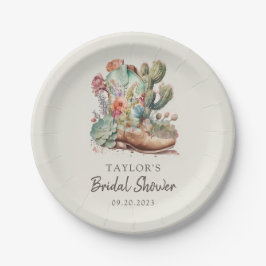 Prato De Papel Boots and Bubble Western Chá de panela