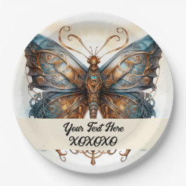 Prato De Papel Borboleta do partido Steampunk