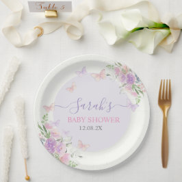 Prato De Papel Borboleta Lilac Encantada