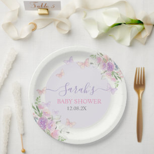 Prato De Papel Borboleta Lilac Encantada