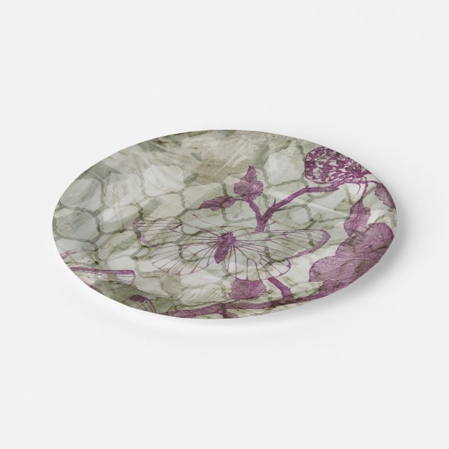 Prato De Papel Borboletas árabes IV (Inclinado)