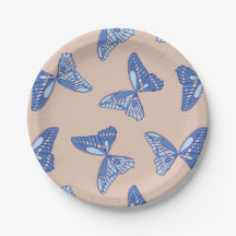 Borboletas Cottagecore Azuis e Bege