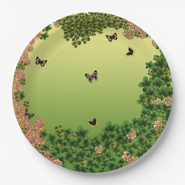 Prato De Papel Borboletas da manhã (Frente)