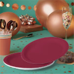 Prato De Papel Borgonha<br><div class="desc">Burgundy é uma cor profunda e rica que mistura vermelho escuro com tons de roxo e,  por vezes,  marrom. É frequentemente descrita como sofisticada,  luxuosa e quente,  semelhante à cor do vinho tinto da região da Borgonha,  na França.</div>