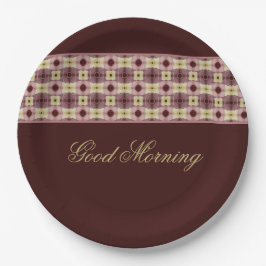 Prato De Papel Borgonha E Rosa