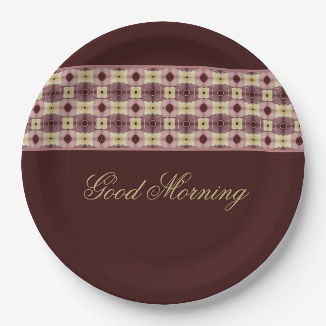 Prato De Papel Borgonha E Rosa (Frente)