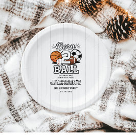 Prato De Papel Born 2 Ball Sports Themed Boy 2nd Birthday Party