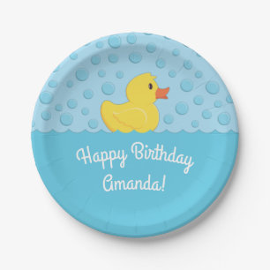 Prato De Papel Borracha Ducky Party Kids Baby