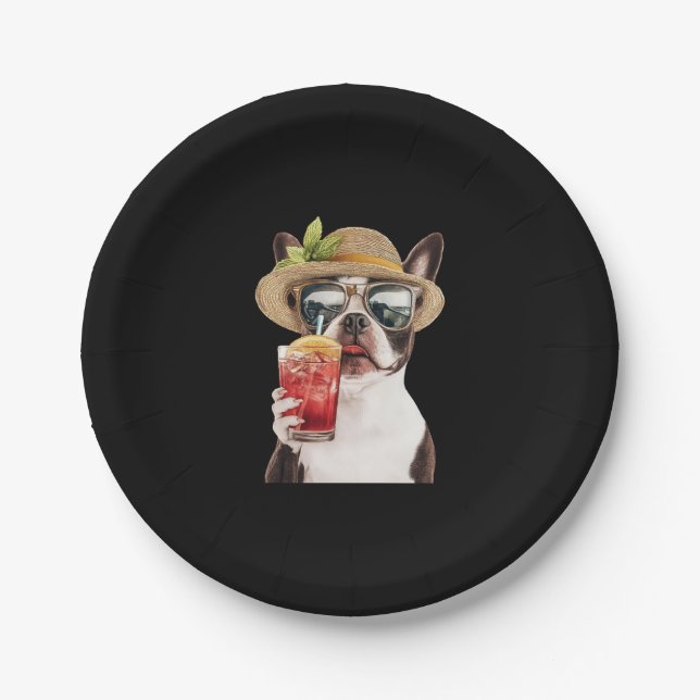 Prato De Papel Boston Terrier (Frente)