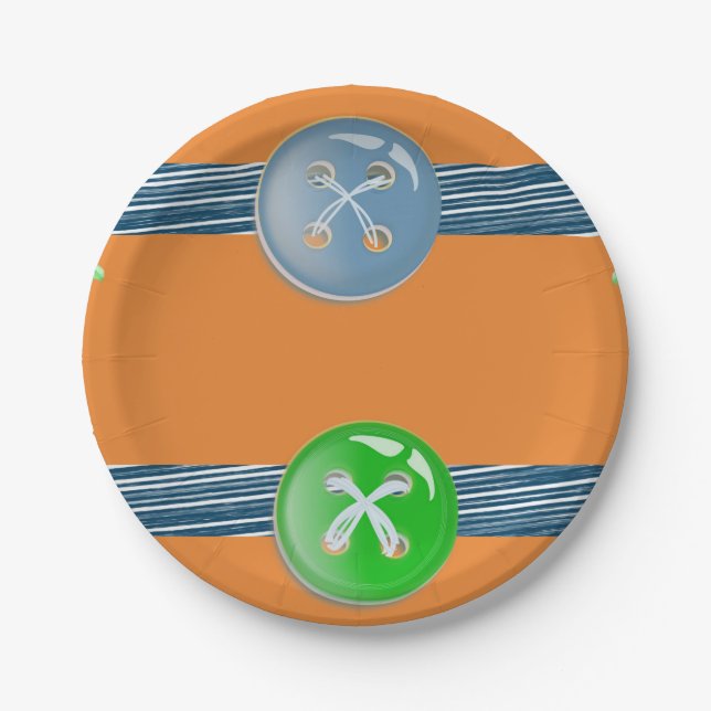 Prato De Papel Botão de placas de papel (Frente)