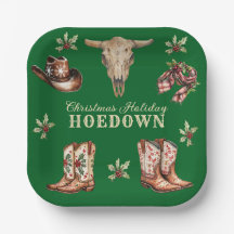 Botas de Cowboy de Natal Hoedown Caveira Feriado