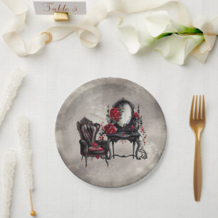 Prato De Papel Boudoir Vanity Mirror e Victorian Parlor Preside