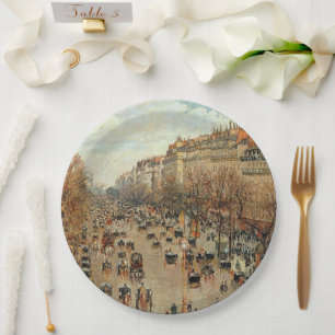 Prato De Papel Boulevard Montmartre-Eremitage Camille Pissarro