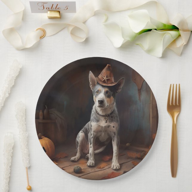 Prato De Papel Bovinos australianos abóboros no dia das bruxas as (Casamento)