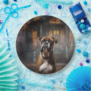 Prato De Papel Boxer Halloween Scary