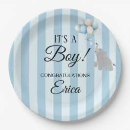 Prato De Papel Boy Baby Shower