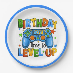 Prato De Papel Boy Gamers Birthday