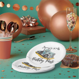 Prato De Papel Boys Birthday Party Blue Semi Truck