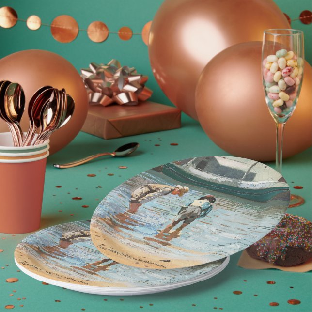 Prato De Papel Boys Wading (1873) Por Winslow Homer (Múltiplo)