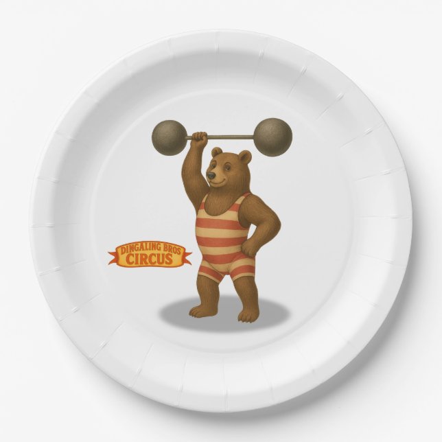 Prato De Papel Brandon, circus strong-bear (Frente)