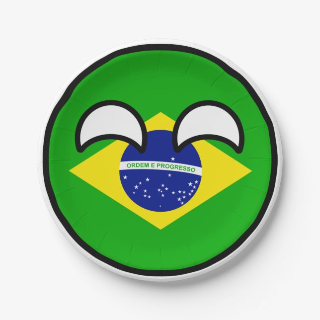 Prato De Papel Brasil: "Engraçado" Trending Geeky (Frente)