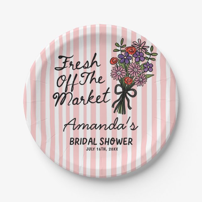 Prato De Papel Bridal Shower Paper Plates (Frente)