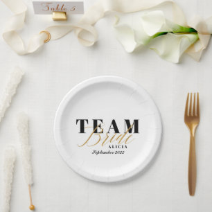 PRATO DE PAPEL BRIDE DE EQUIPE BRIDE