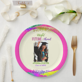 Prato De Papel Bright Future Ahead Graduation Party