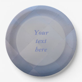 Prato De Papel Brilhante e moderno com tinta azul de metal marcad