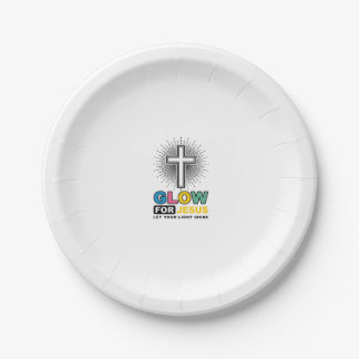 Prato De Papel Brilhe Para Jesus Design De Camiseta De Luz De Cru